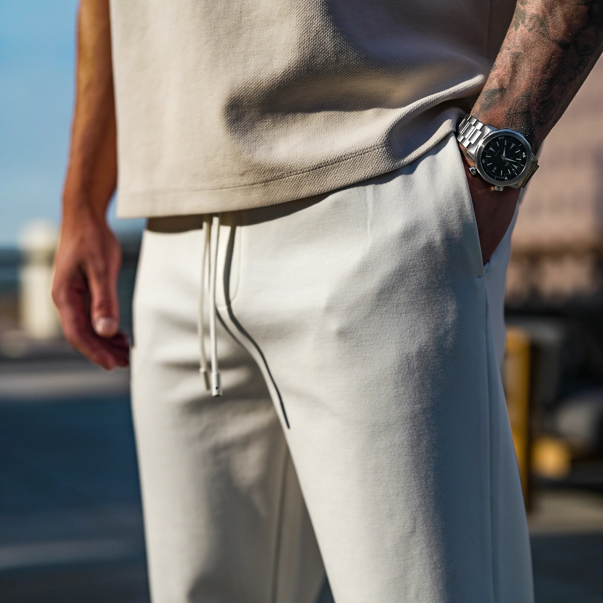 Casual Chinos - White - Image 3