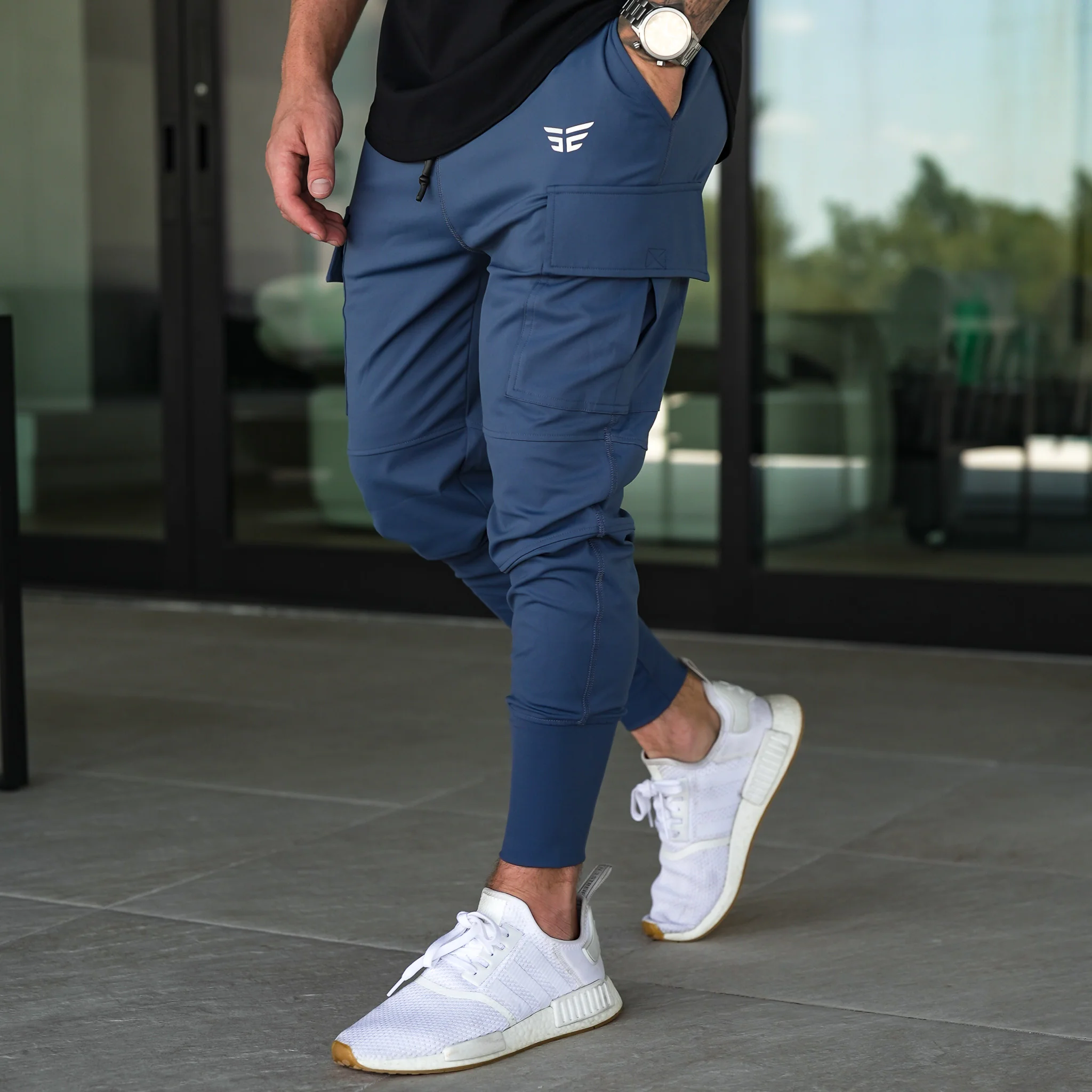 Performance Tech Joggers - Steel Blue - Image 3