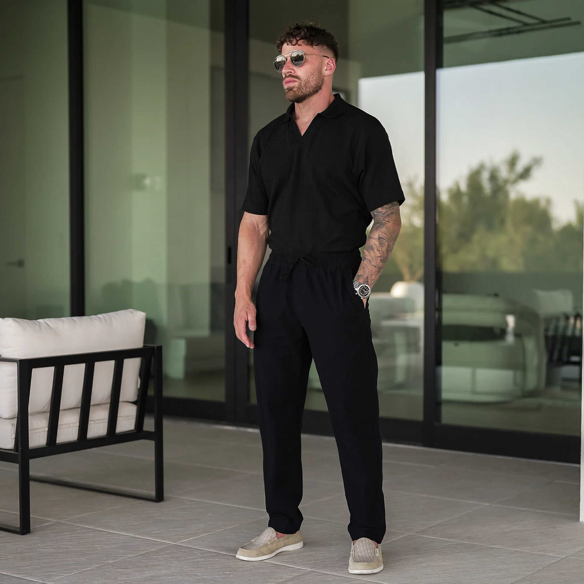Premium Linen Pants - Black - Image 7